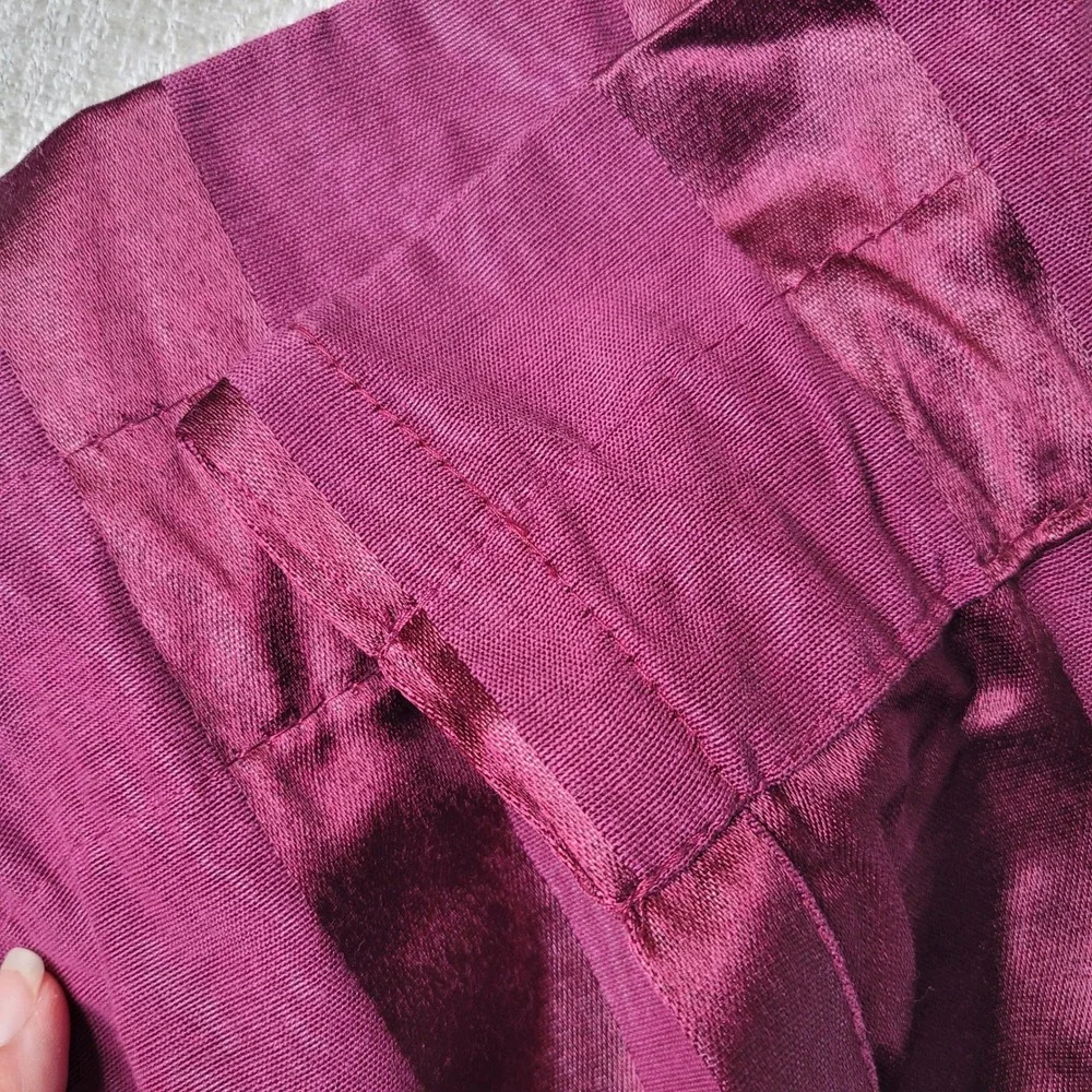 4 JCPenney Home Collection Valance Curtains 15x72 Panel Burgundy Striped Beaded